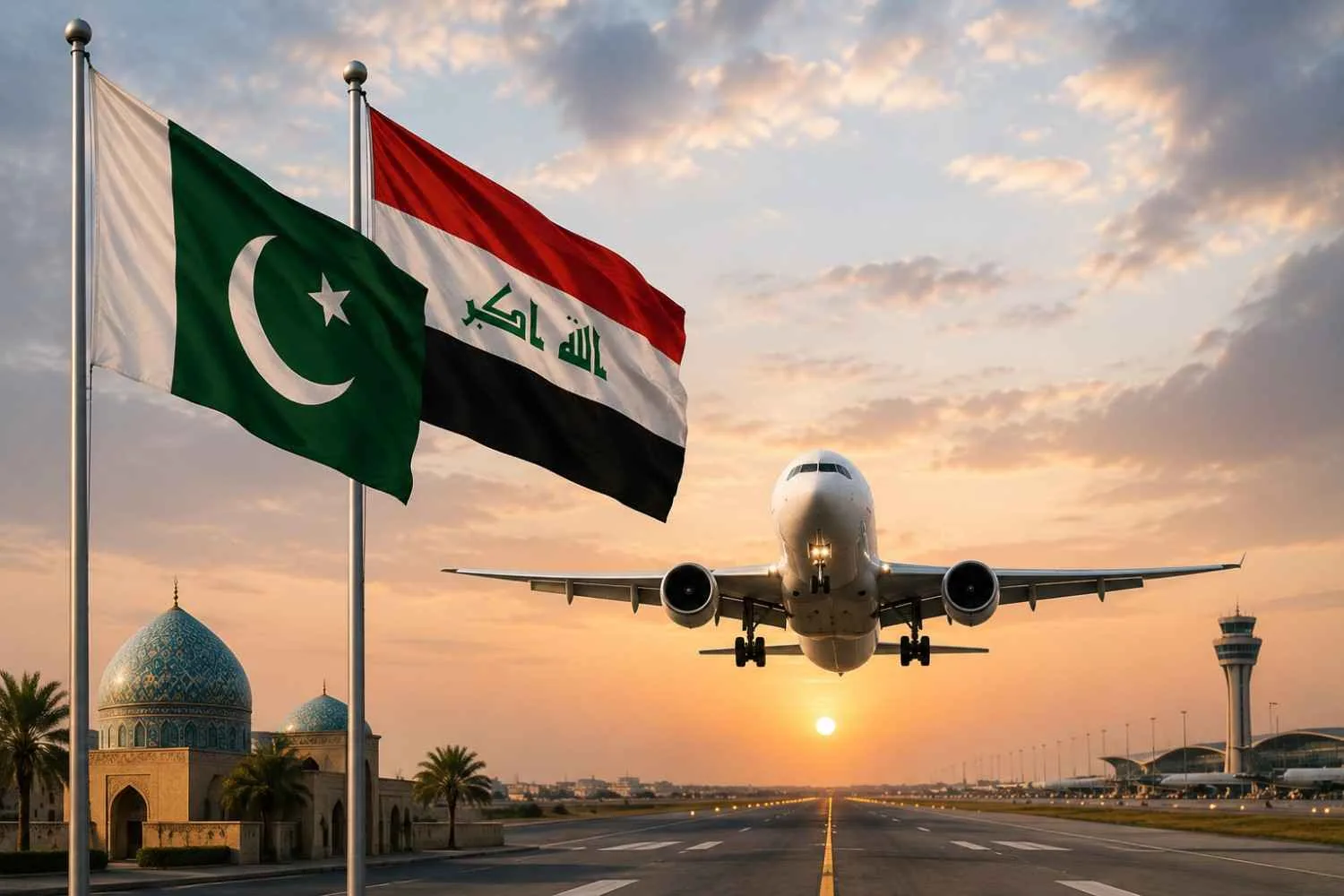 Direct flights between Pakistan and Iraq resume after 86-day suspension.