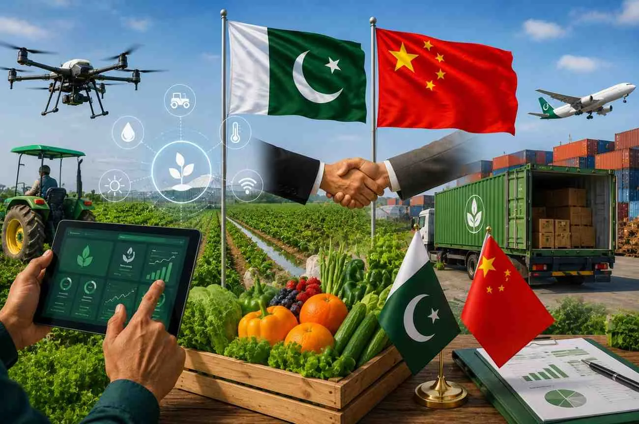Pakistan aims to boost agri-exports to China with modern farming tech.