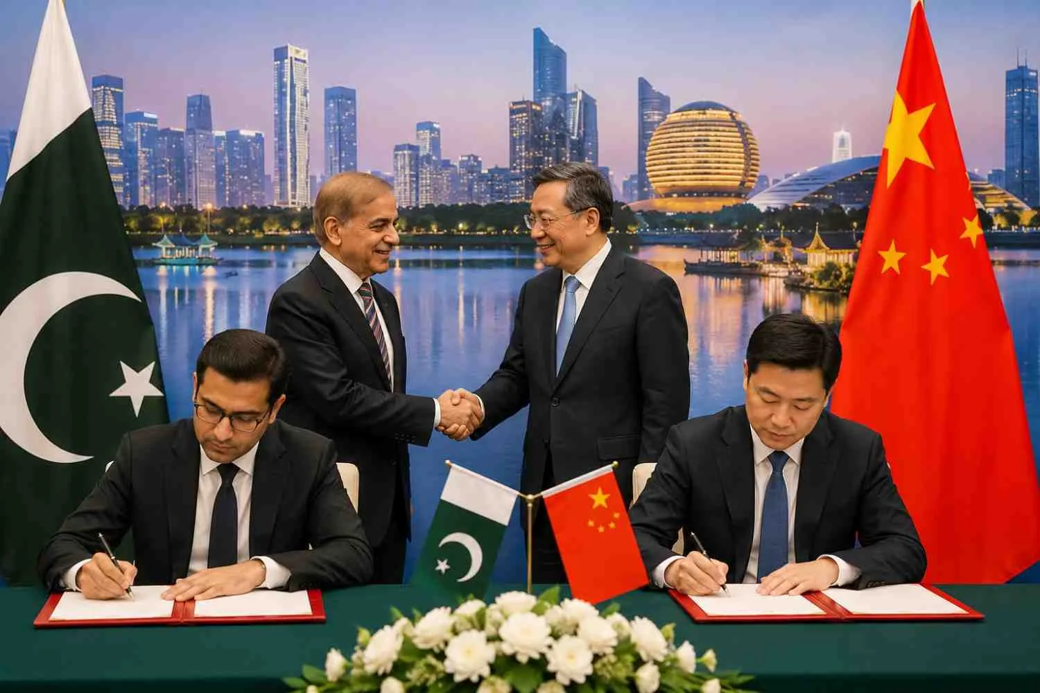 Pakistan, China sign $1.22B deals during PM Shehbaz’s Hangzhou visit.