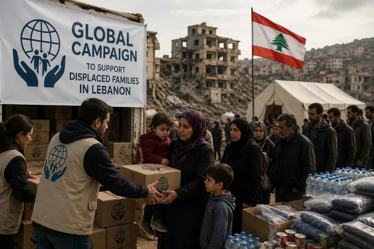 Global campaign launched to support displaced families in Lebanon.