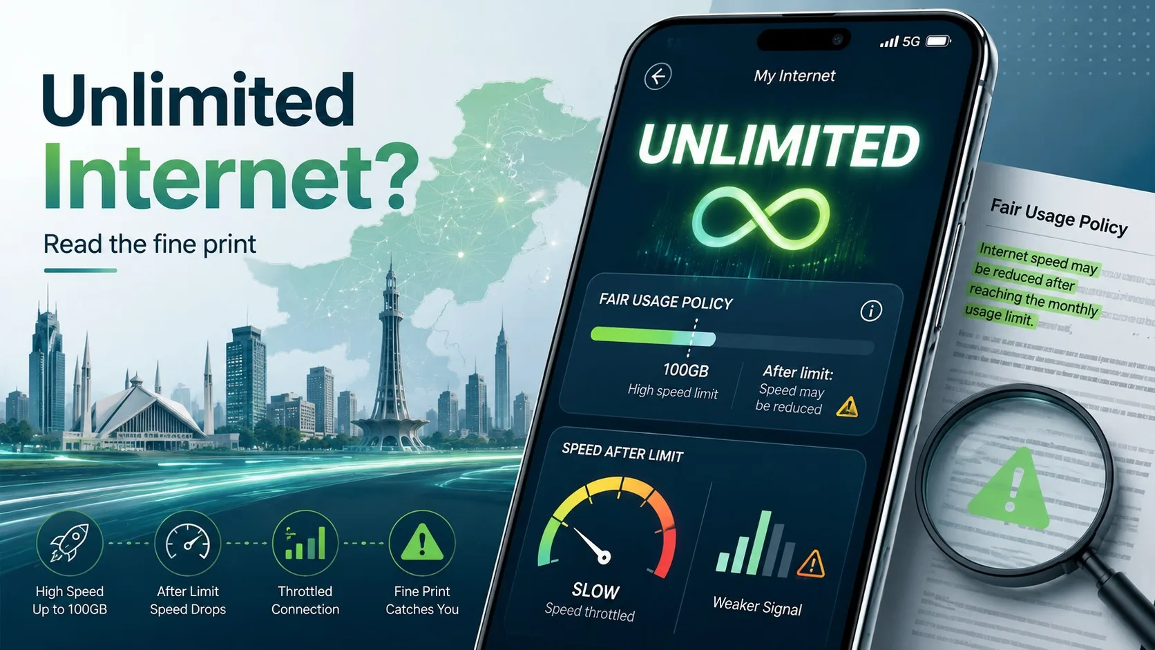The Hidden Catch Behind Unlimited Internet Packages in Pakistan