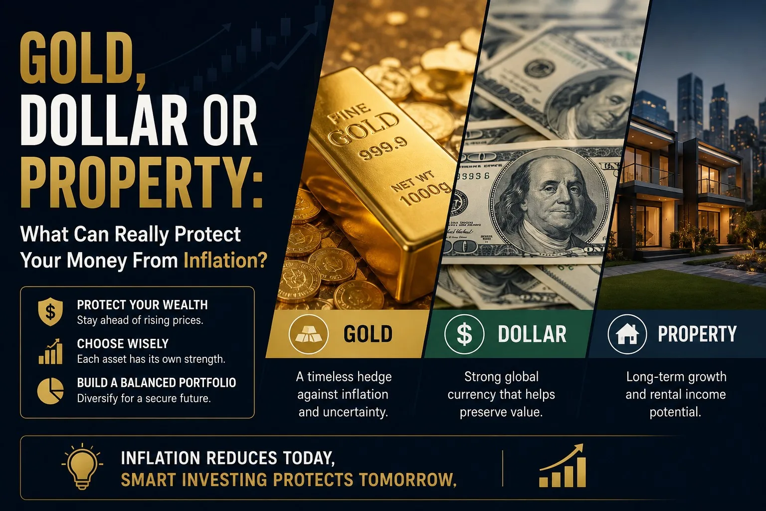 Gold, Dollar or Property: What Can Really Protect Your Money From Inflation?