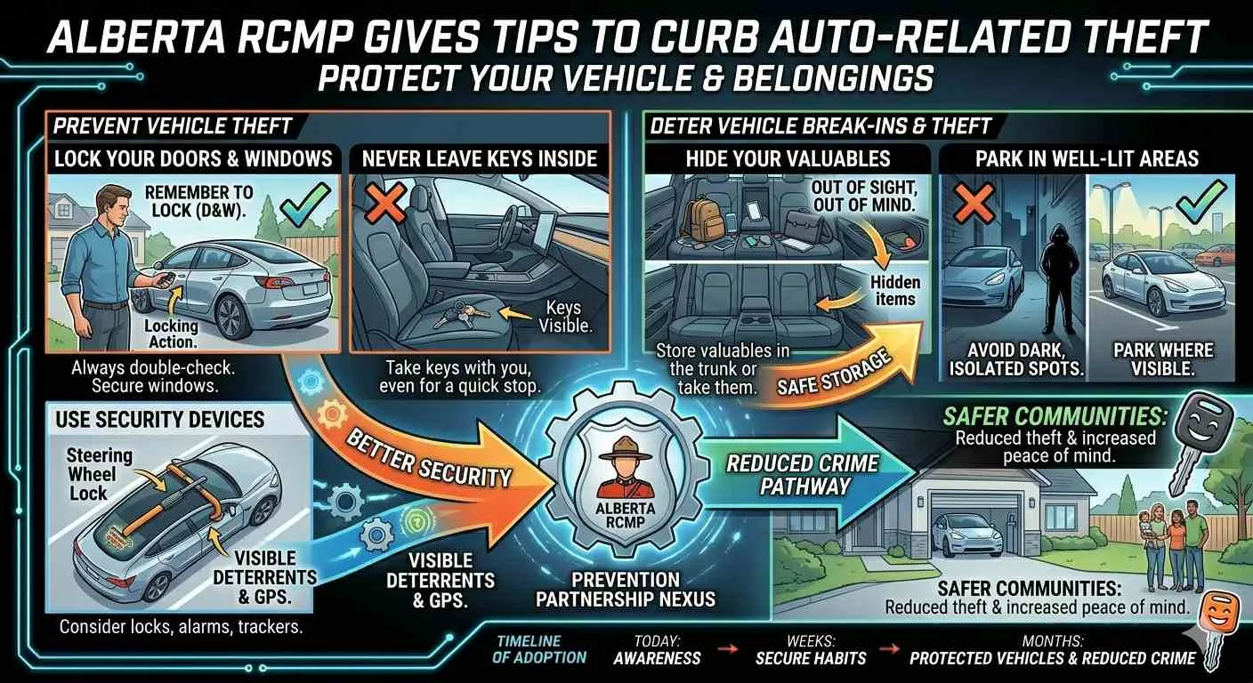 Alberta RCMP gives tips to curb auto-related theft