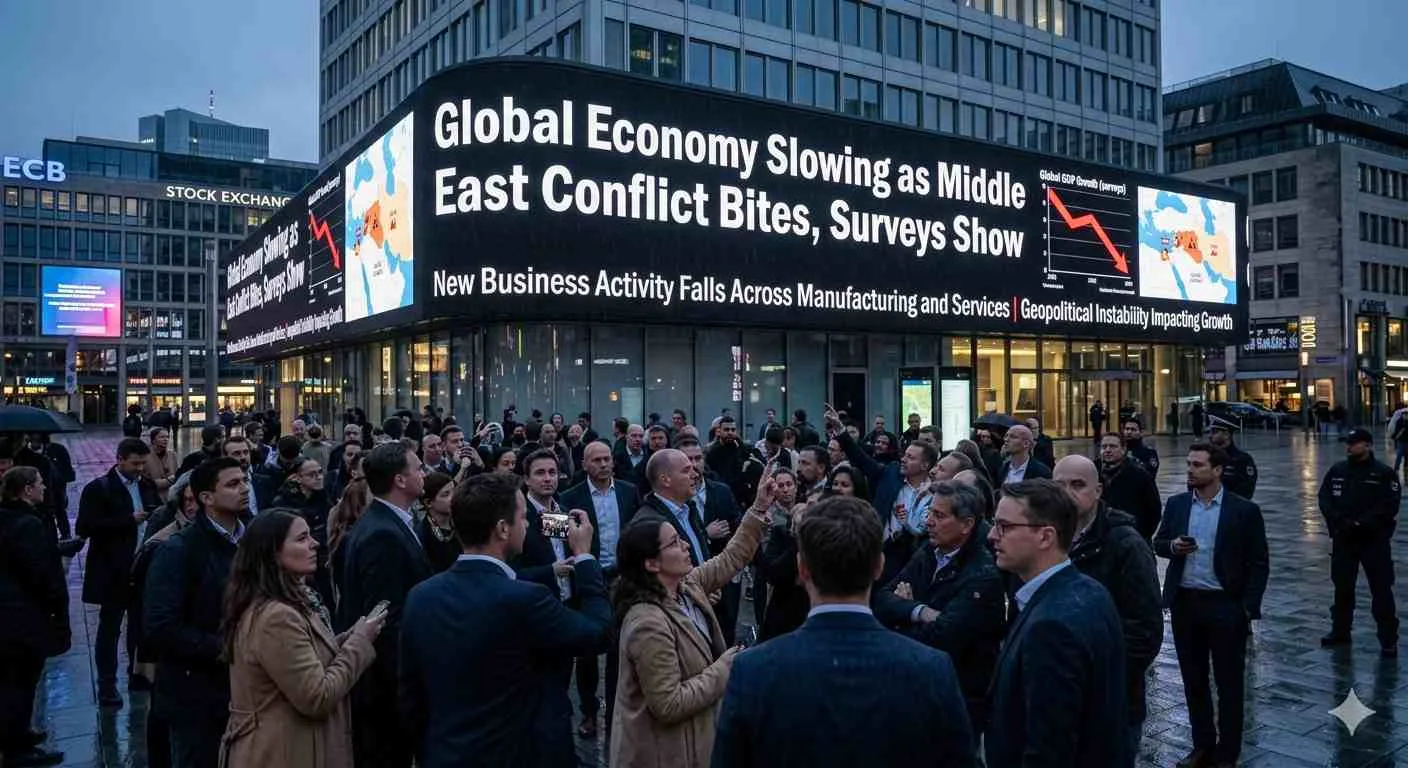 Global Economy Slowing as Middle East Conflict Bites, Surveys Show
