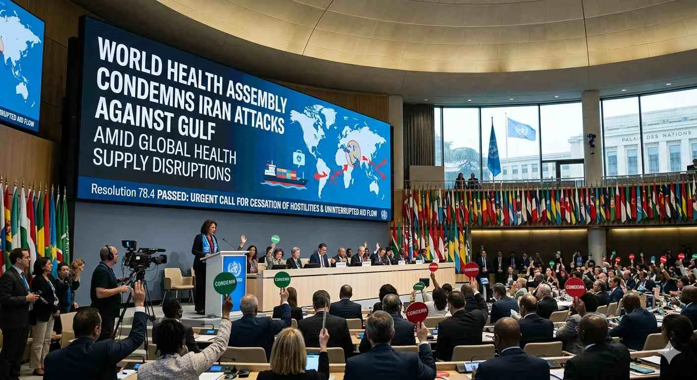World Health Assembly condemns Iran attacks against Gulf amid global health supply disruptions