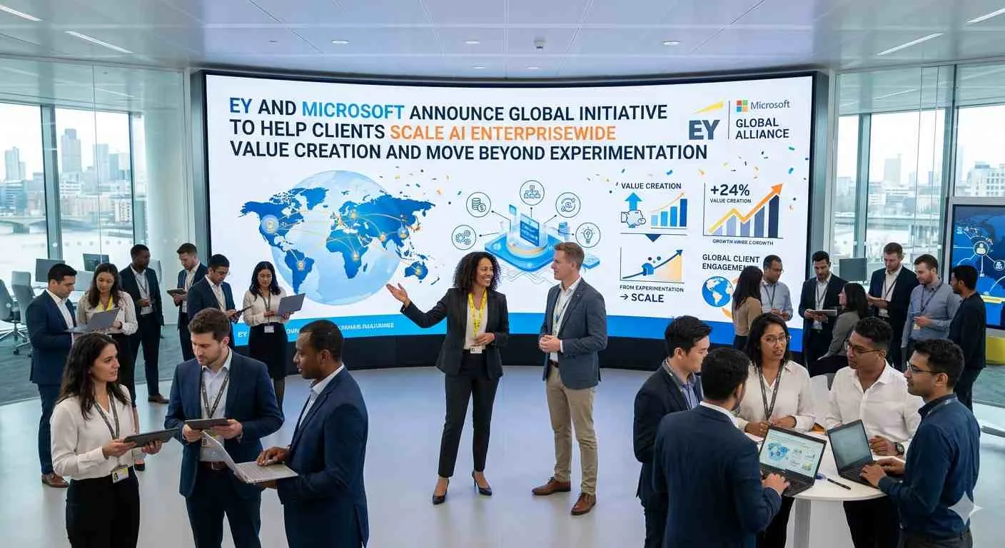 EY and Microsoft announce global initiative to help clients scale AI enterprisewide value creation and move beyond experimentation