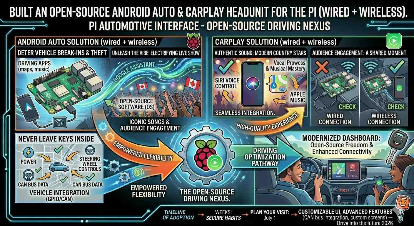 Built an open-source Android Auto and CarPlay headunit for the Pi (wired + wireless)