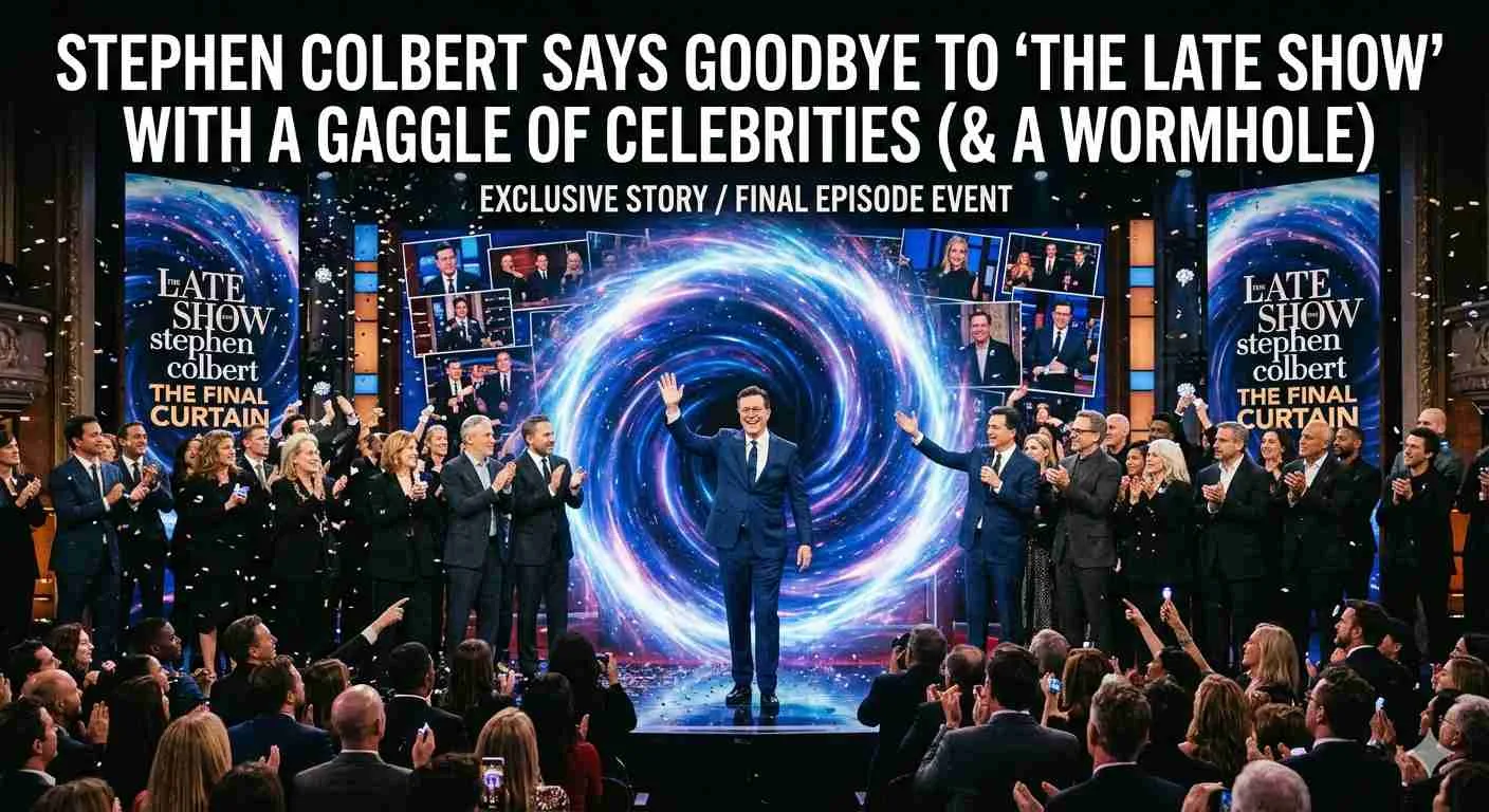 Stephen Colbert Says Goodbye to ‘The Late Show’ With a Gaggle of Celebrities (& a Wormhole)