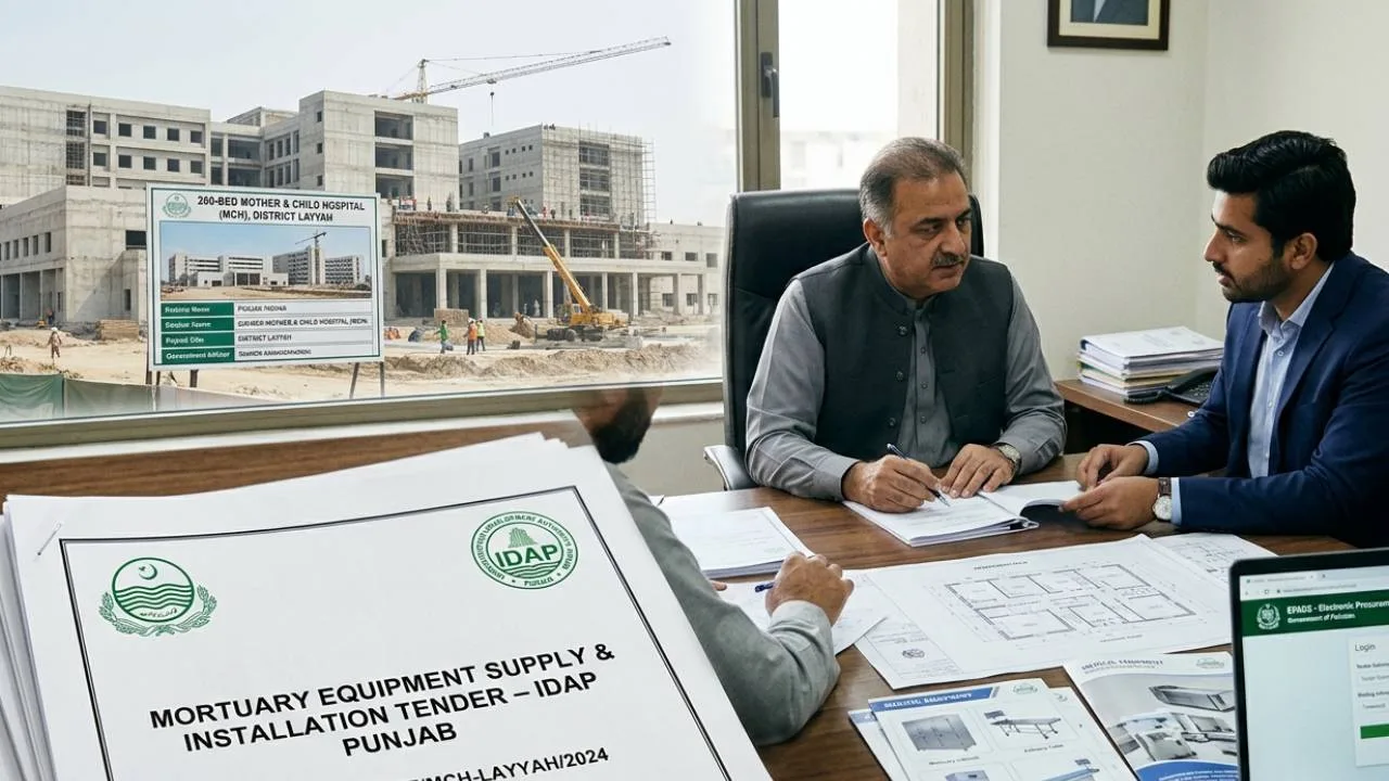 IDAP Mortuary Equipment Tender Layyah 2026 | RFP Package 29