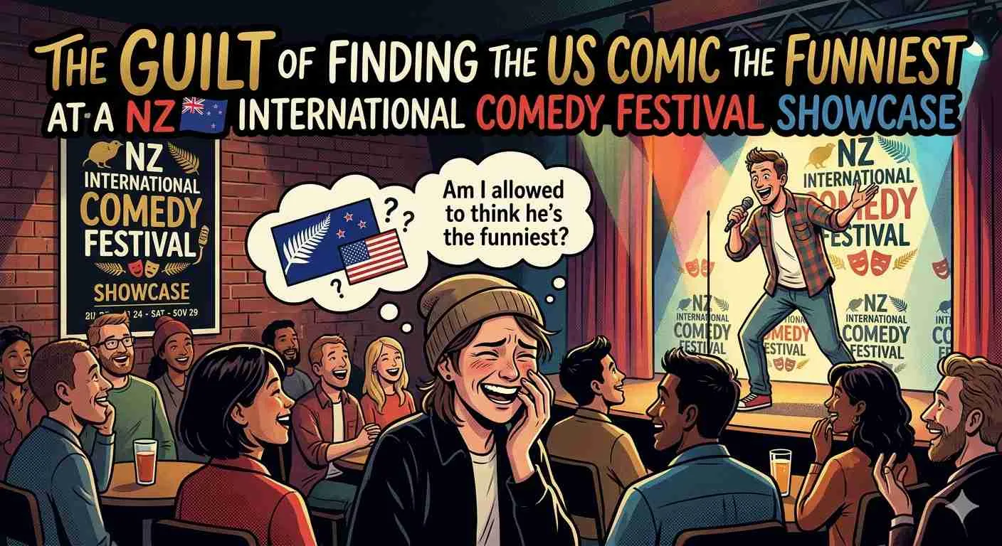 The guilt of finding the US comic the funniest at a NZ International Comedy Festival showcase