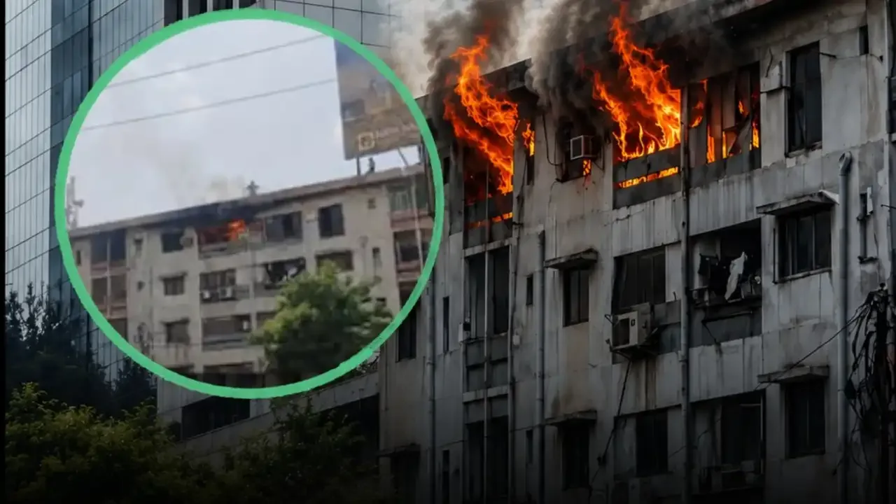 Fire Breaks Out Near Civic Centre Karachi Building Floor