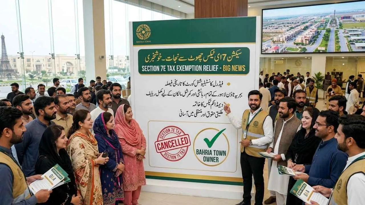 Bahria Town Lahore Gets Section 7E Tax Relief Update