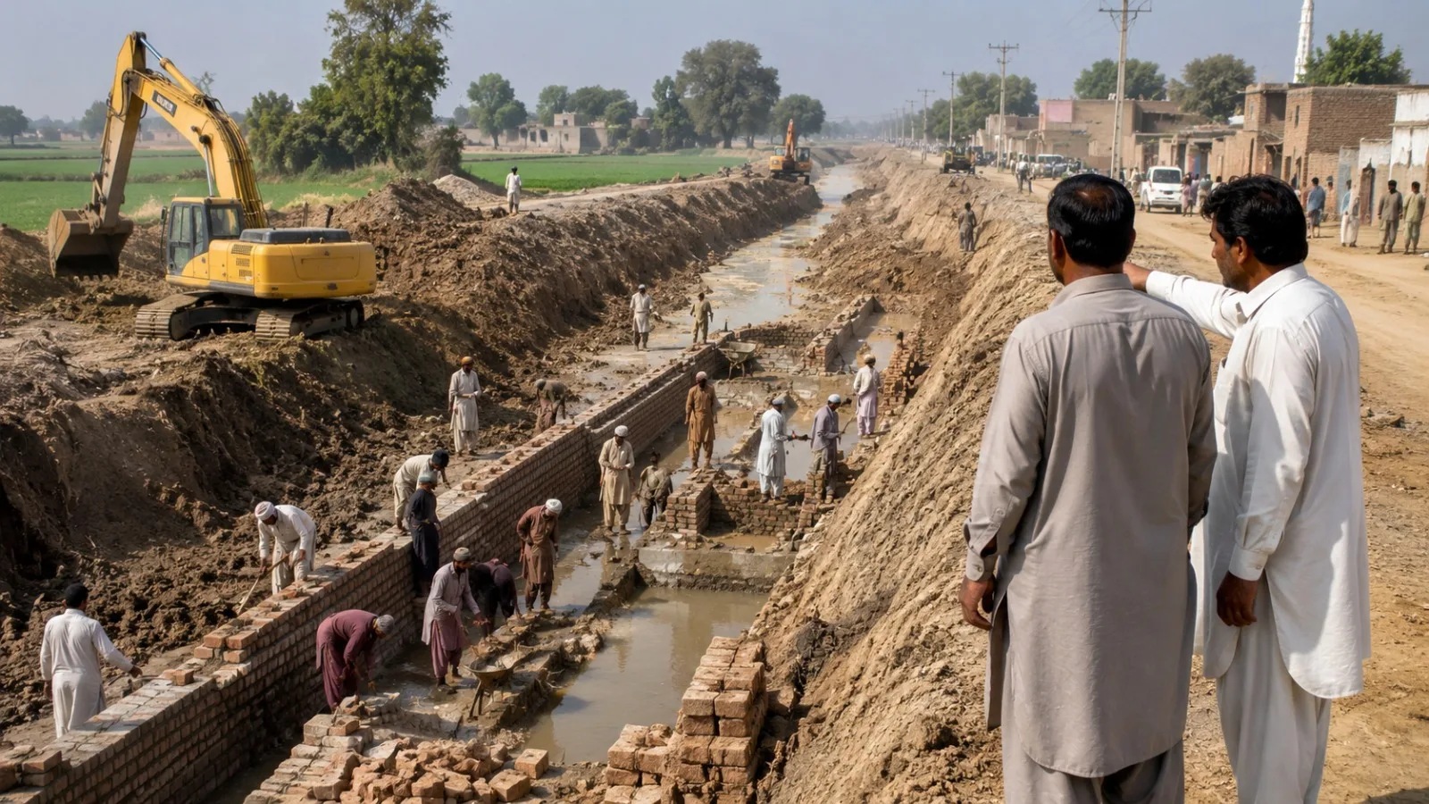 Construction Of Nallah Sehnsra Goraya District Council Gujranwal