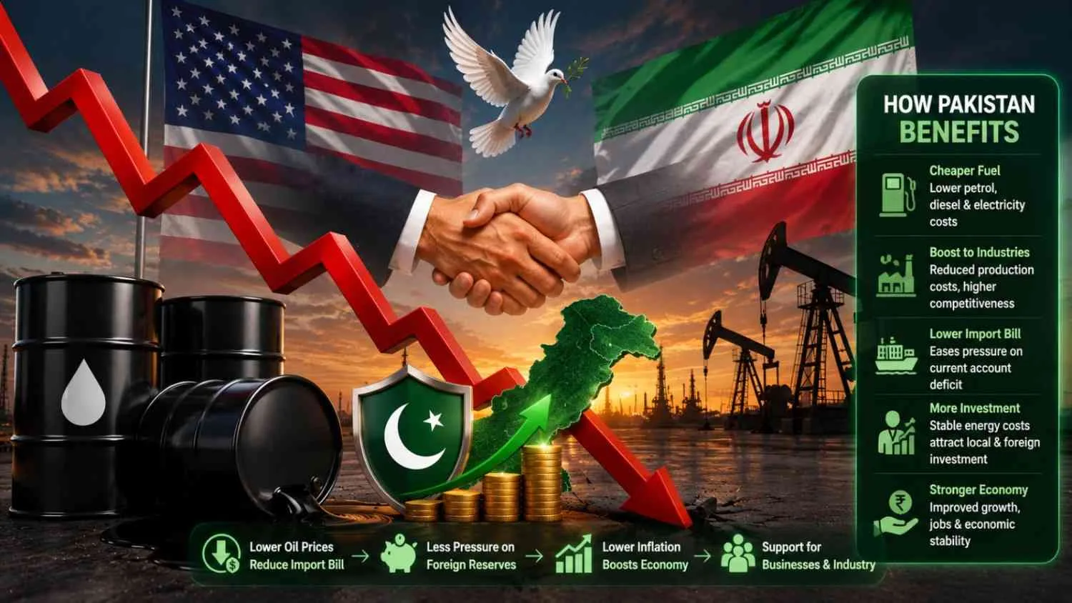 Oil Prices Tumble as Ceasefire Hopes Calm Global Energy Markets