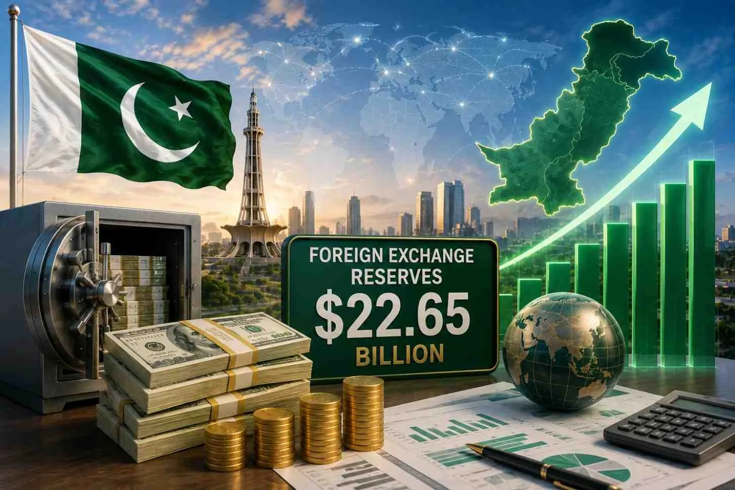 Pakistan’s Foreign Exchange Reserves Reach $22.65 Billion Amid Investment Push