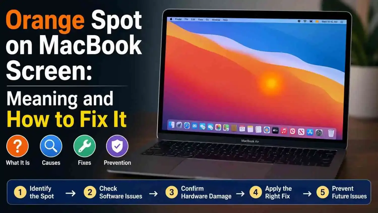 7 Easy Steps to Fix Orange Spot on MacBook Screen Fast