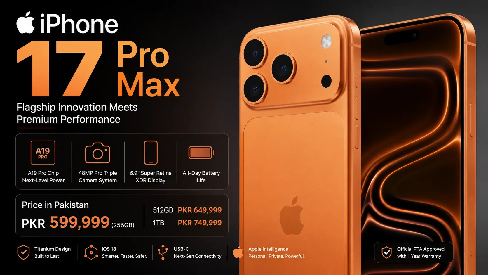 Apple iPhone 17 Pro Max Price in Pakistan