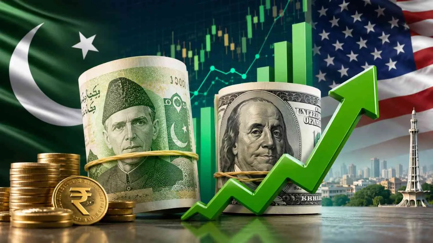 Pakistani Rupee Gains Slightly Against US Dollar