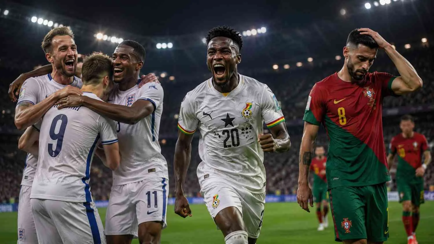 England And Ghana Secure Victories As Portugal Settle For Draw At World Cup