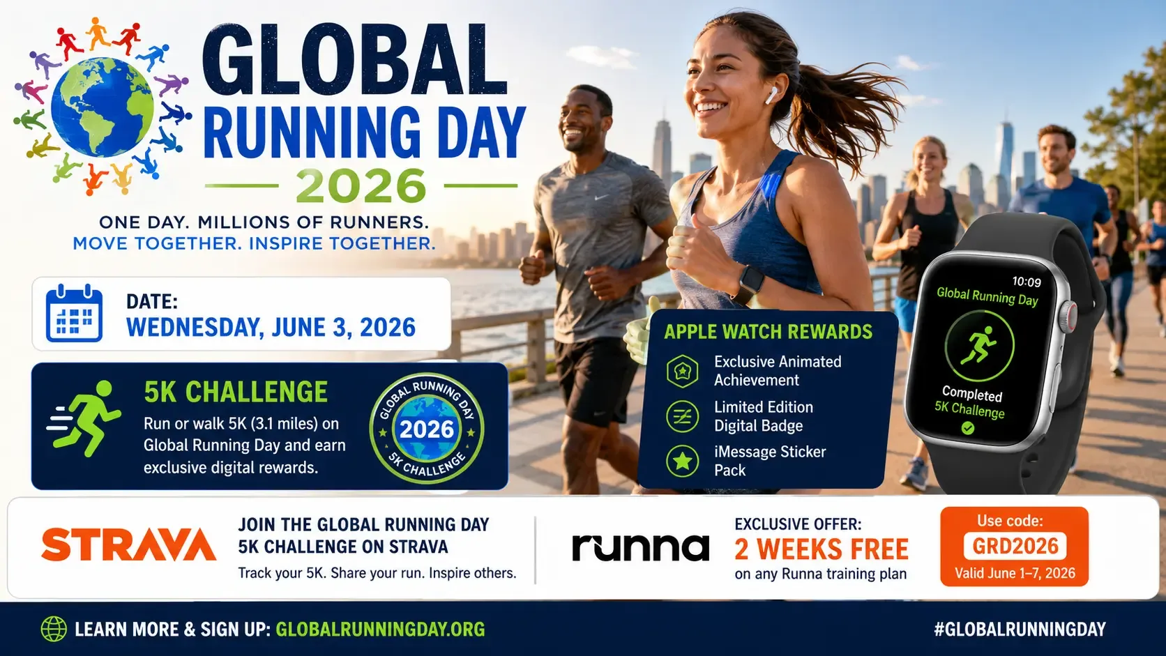 Global Running Day 2026: Date, 5K Challenge, Rewards & How to Join