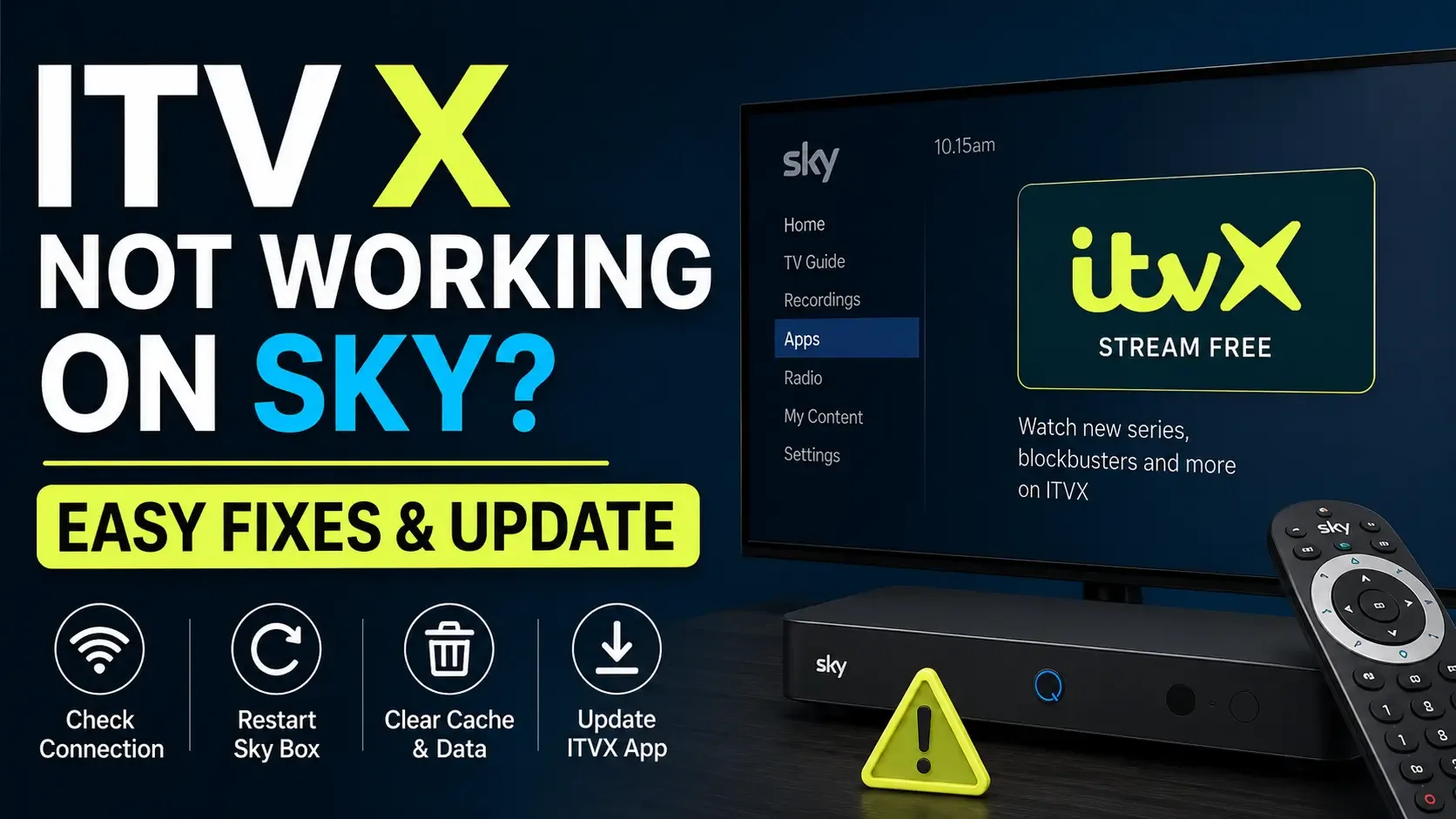 ITV X Not Working on Sky? Easy Fixes & Update