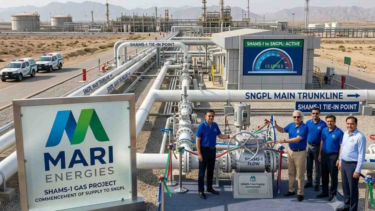 Mari Energies Starts Shams-1 Gas Supply to SNGPL in Pakistan Energy Update