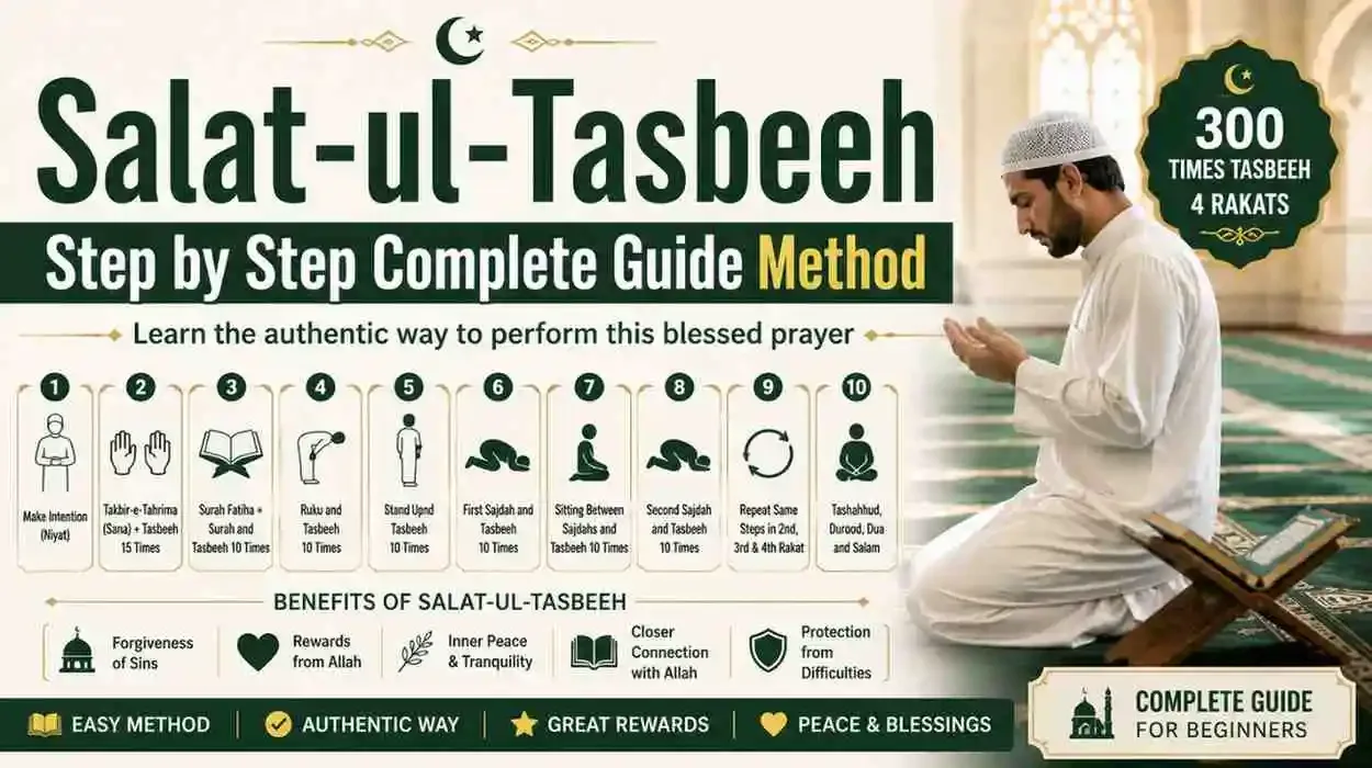 Salat-ul-Tasbeeh Step by Step Complete Guide Method