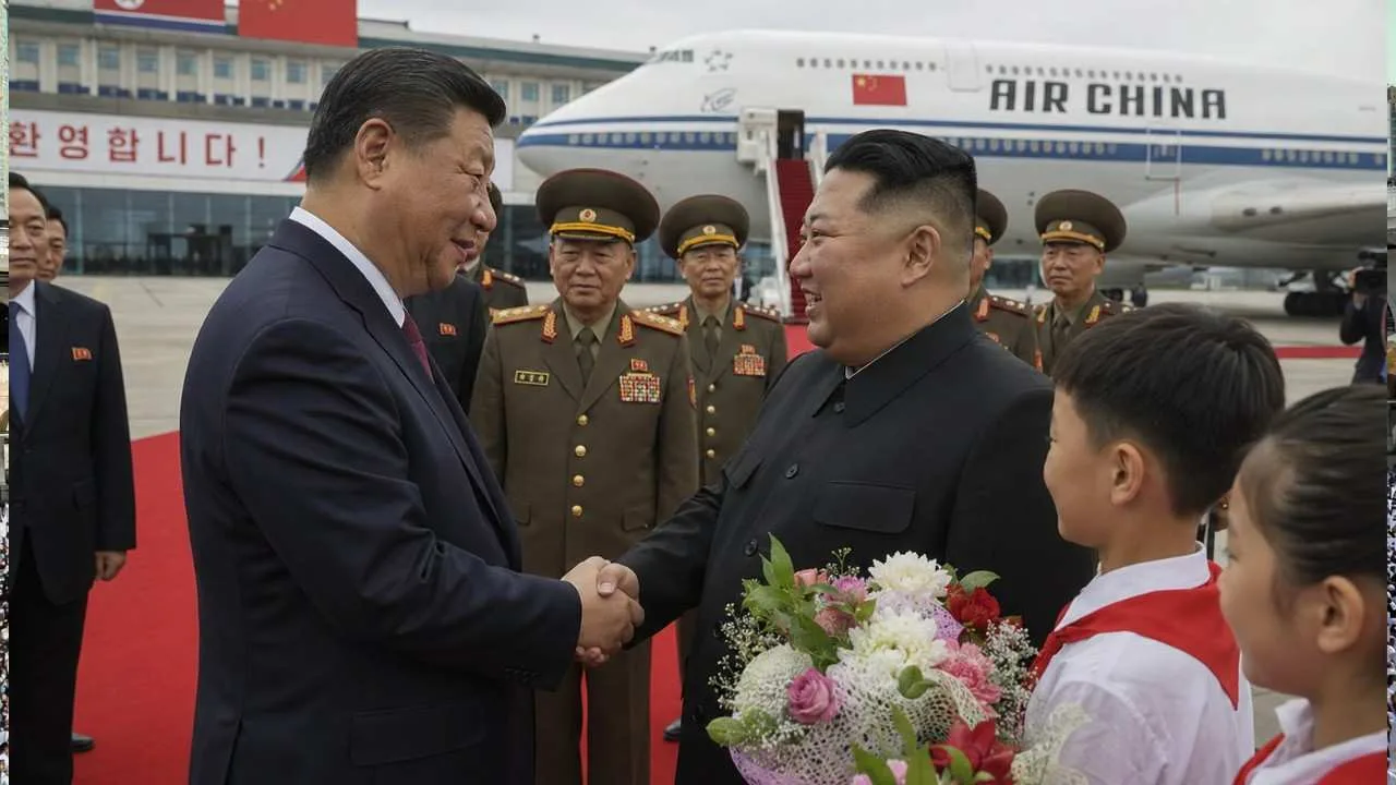 China's Xi Jinping Lands in North Korea for Rare Visit
