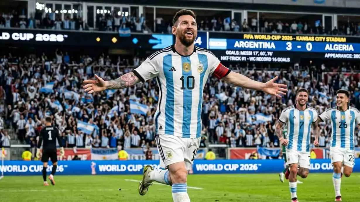 Messi Hat-Trick Equals World Cup Scoring Record in Argentina Win Over Algeria