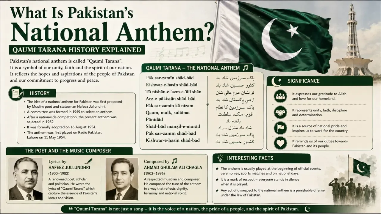 What Is Pakistan's National Anthem? Qaumi Tarana History Explained
