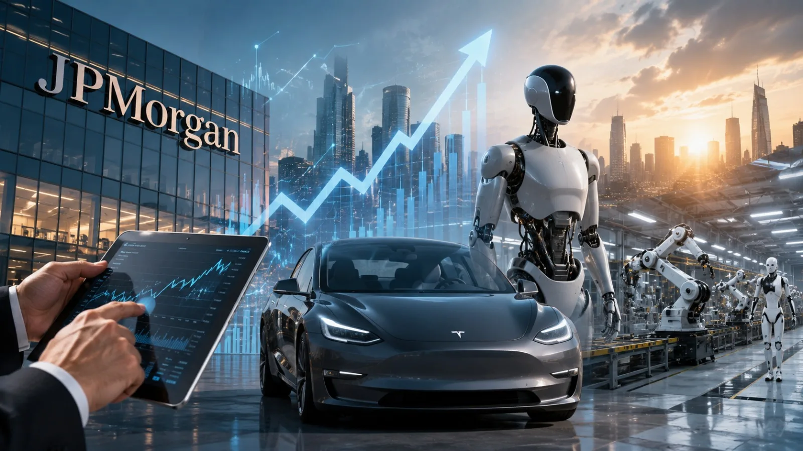 JP Morgan Upgrades Tesla to Neutral on Robotics Outlook