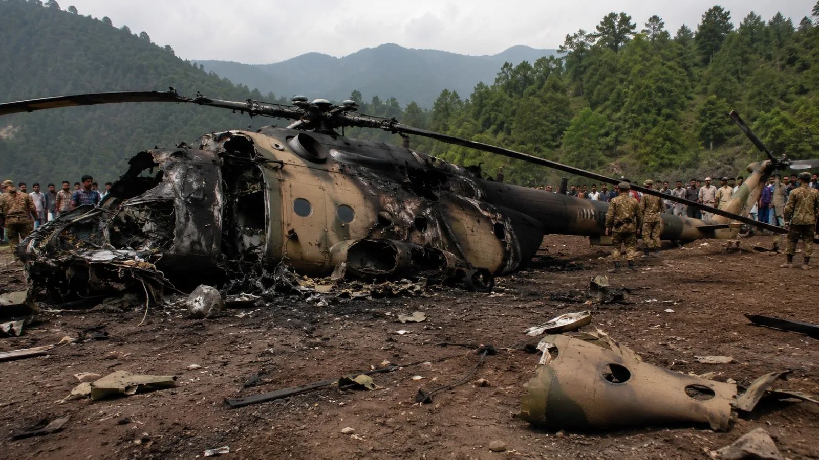 Pakistan Army Mi-17 Helicopter Crash Near Muzaffarabad Kills 22 Personnel