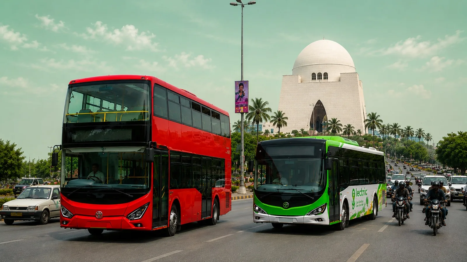 Sindh Announces New Electric and Double Decker Buses for Karachi