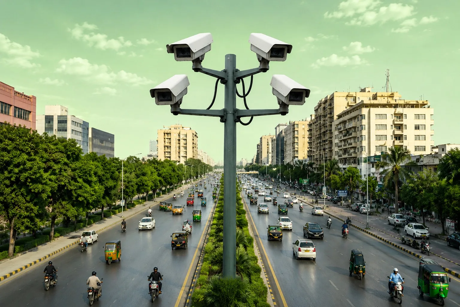 Traffic AI cameras to hit Airport, Clifton, Du and Teen Talwar by August 2026