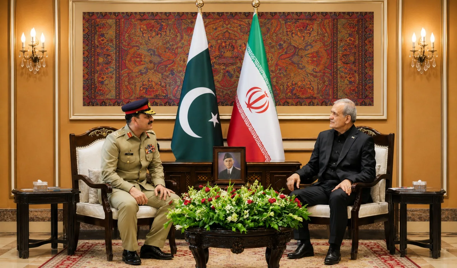 Field Marshal Asim Munir Meets Iranian President, Discusses Regional Peace and Stability