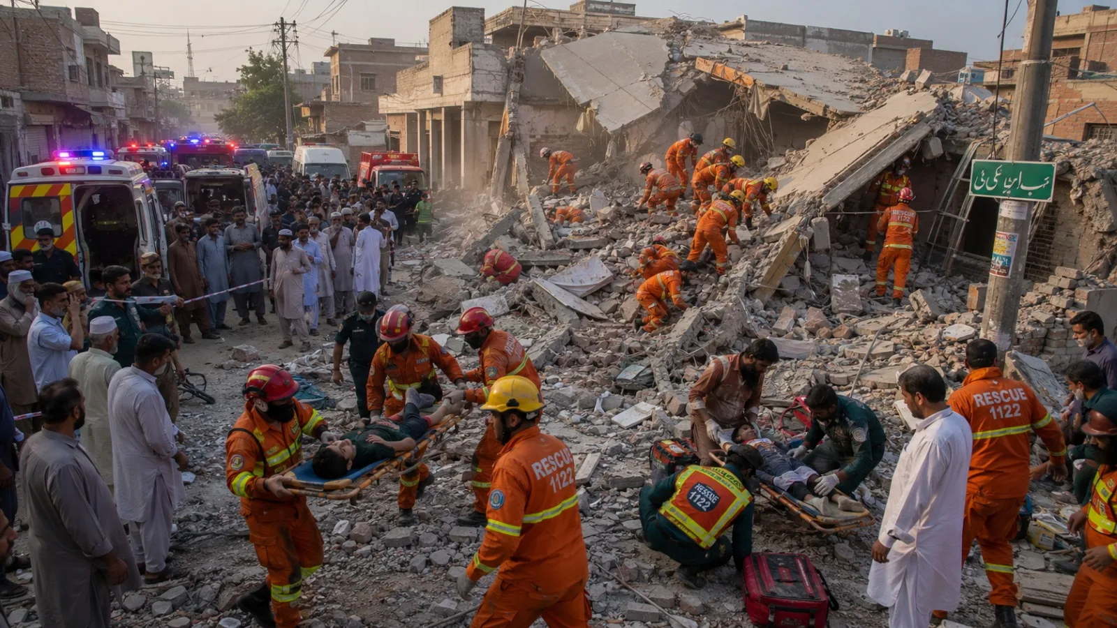 Roof Collapse at Lahore Tuition Centre Traps More Than 25 Children