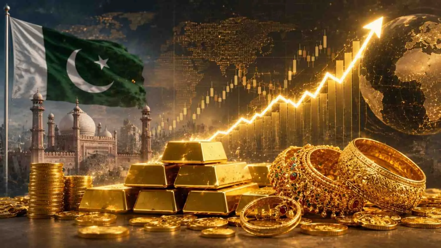 Gold Prices in Pakistan Rise Amid Global Market Volatility