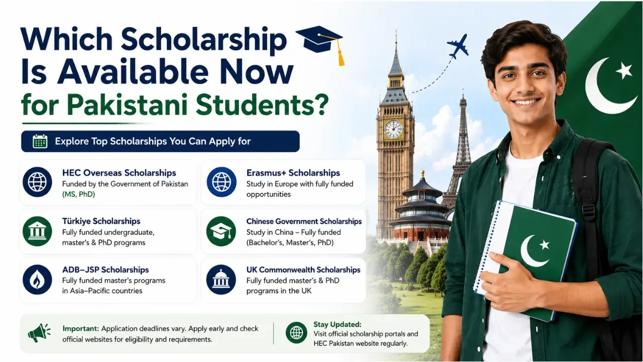 Which Scholarship Is Available Now for Pakistani Students?