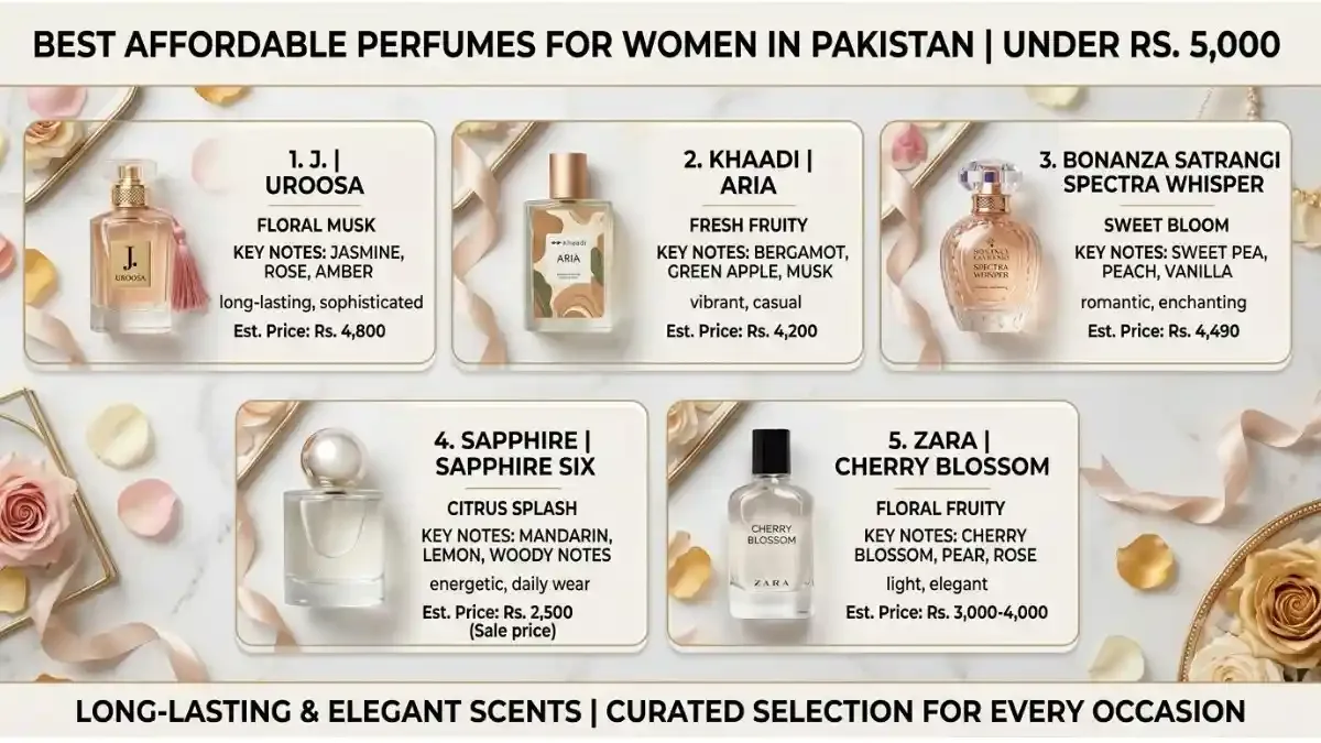 Best Affordable Perfumes for Women in Pakistan Under Rs. 5,000