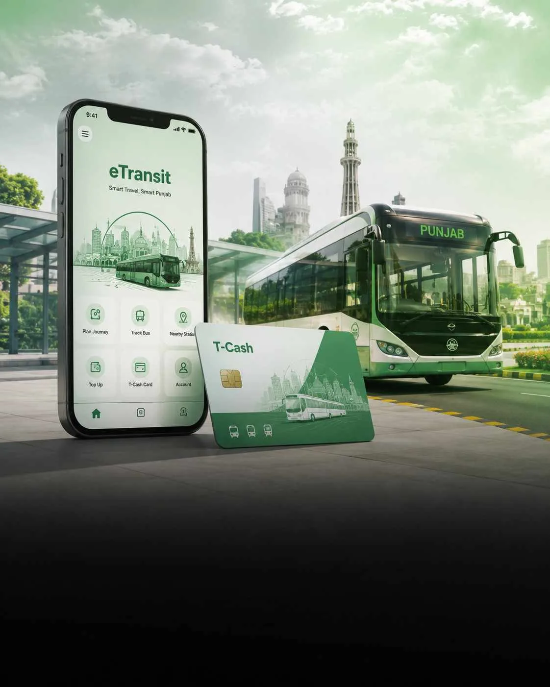 Punjab eTransit App & T-Cash Card for Cashless Travel