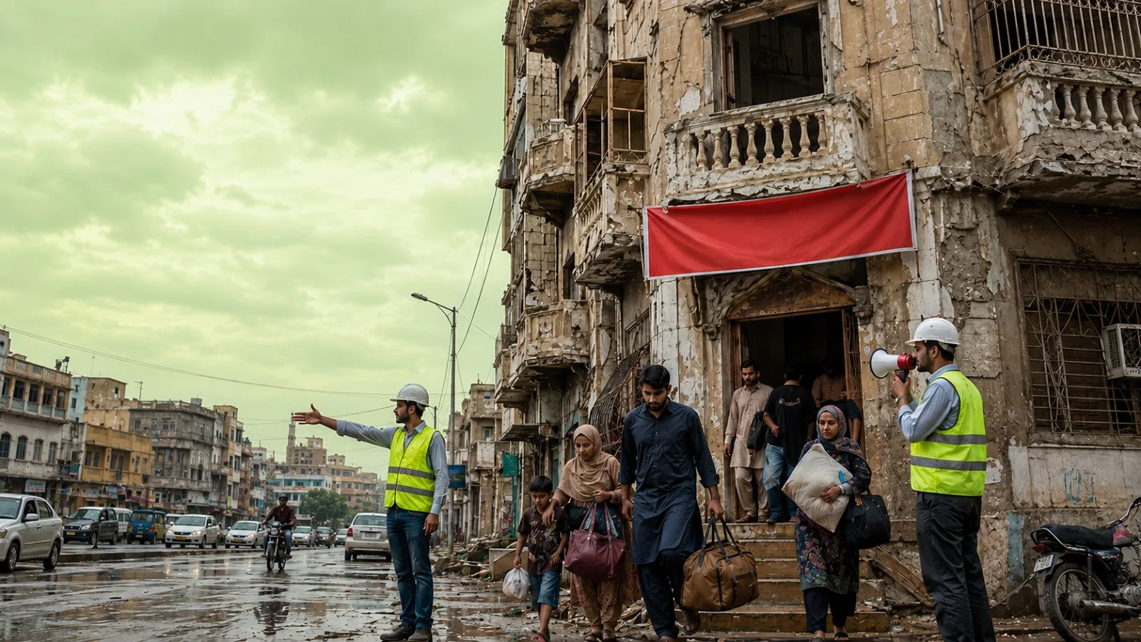 SBCA Starts Evacuation Drive From Dangerous Karachi Buildings