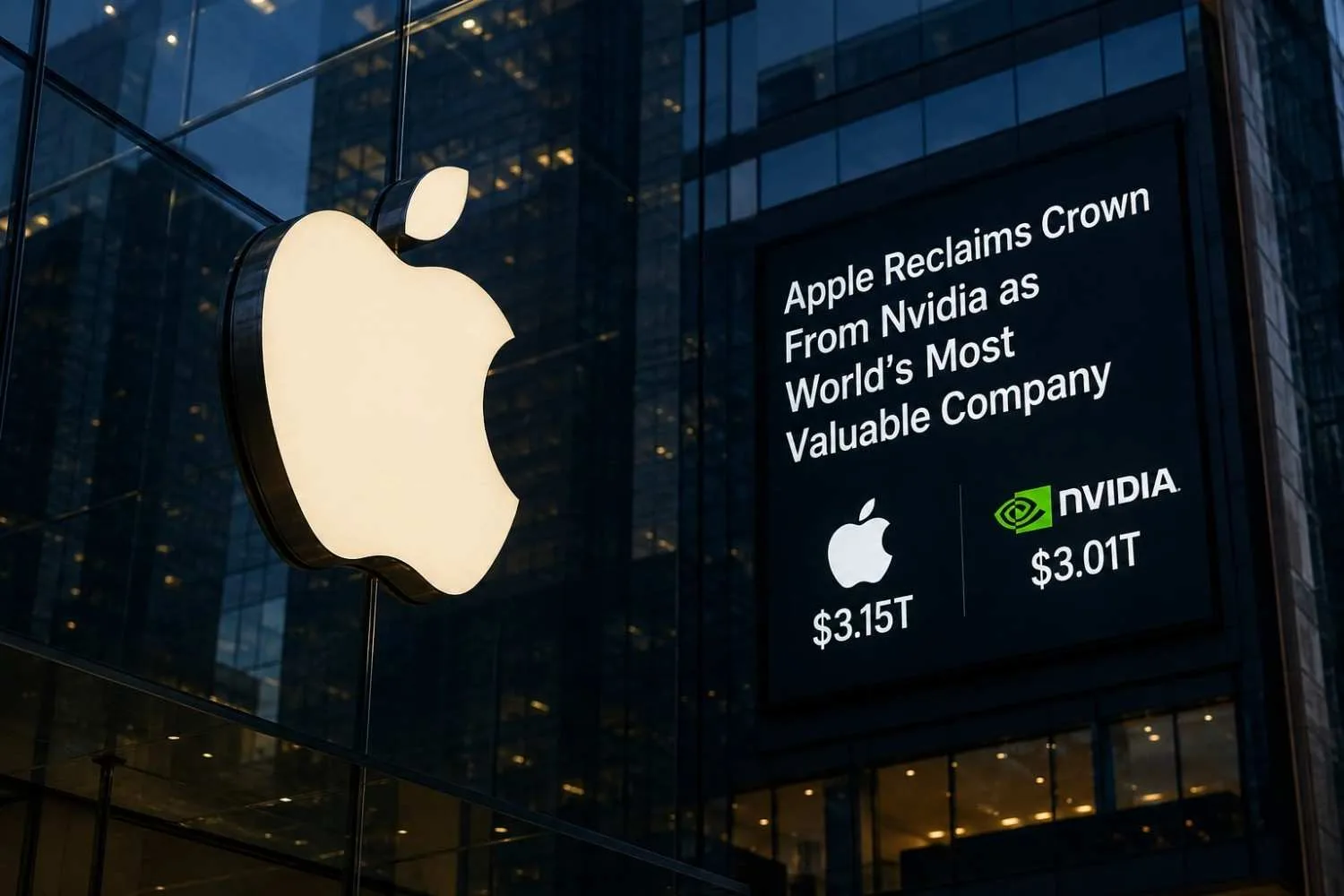 Apple Reclaims Crown From Nvidia as World's Most Valuable Company